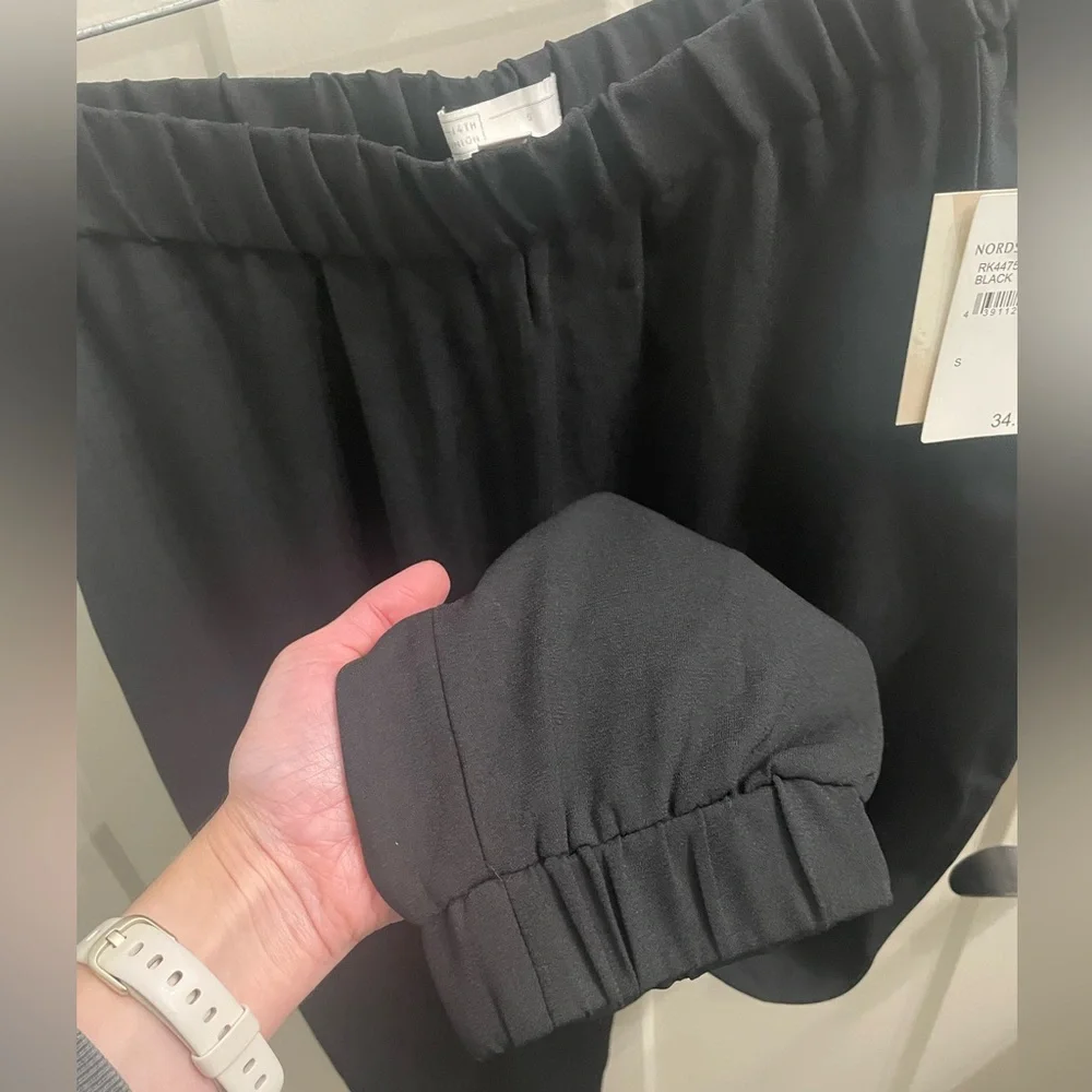 14th & Union Jogger Style Lightweight Relaxed Trousers in Black Sz S - Picture 3 of 11